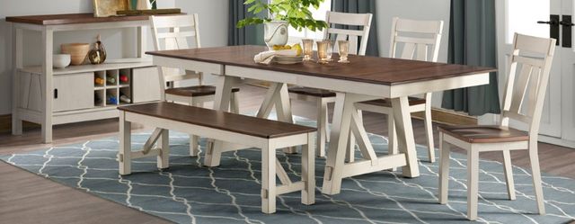American Wholesale Furniture Laurel Manor II Cherry/White Dining Side Chair-2