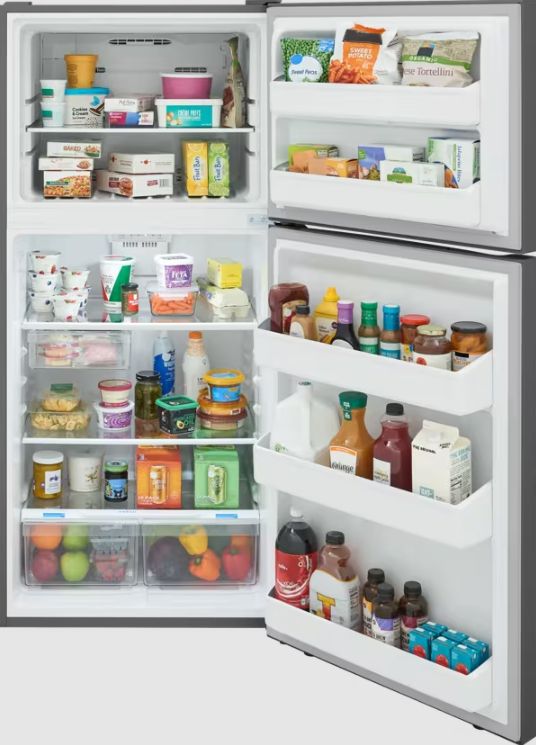 Frigidaire 30" 18.2 Cu. Ft. Fingerprint-Resistant Stainless Steel Look Garage Ready Top Freezer Refrigerator -2
