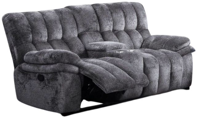 Furniture of America® Hieronymus Dark Gray Manual Loveseat-0