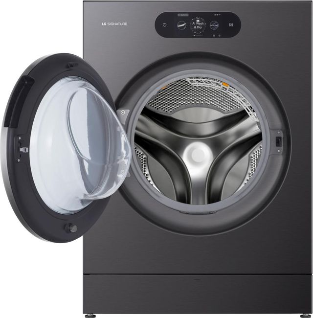 LG SIGNATURE 5.8 Cu. Ft. Brushed Black Steel Smart Washer Dryer Combo-1