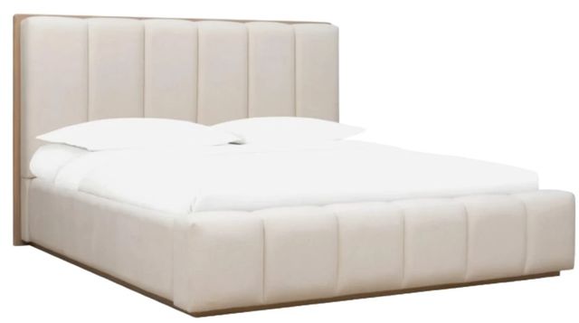Modus Furniture Gardenia Chai/Cotton Queen Upholstered Platform Bed-0