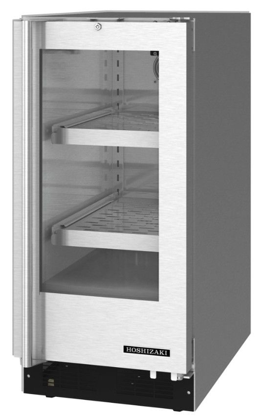 Hoshizaki 15" 2.5 Cu. Ft. Stainless Steel Single Section Compact Undercounter Refrigerator-1