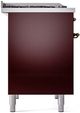 Ilve® Nostalgie II Series 40" Burgundy Pro Style Dual Fuel Range-3
