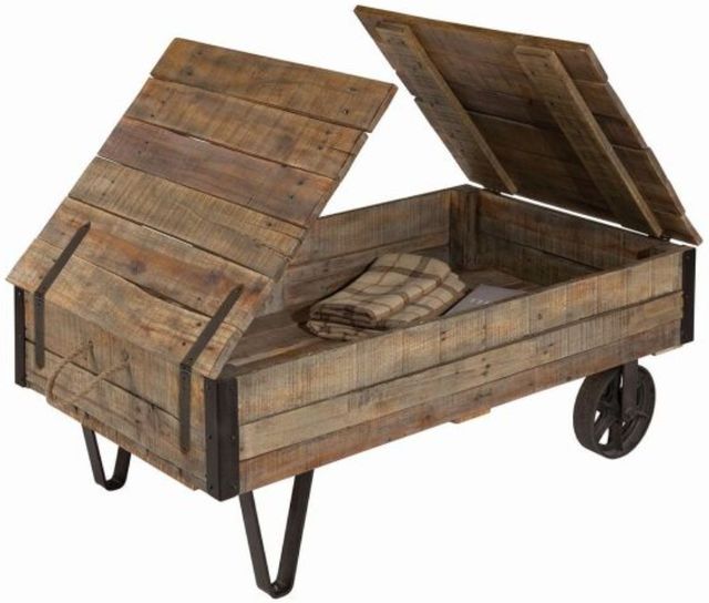 Kincaid® Modern Classics Industrial Brown Cart Cocktail Table -1