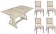 Jofran Inc. Fairview 5 Piece Dining Room Set with Table and 4 Side Chairs-0