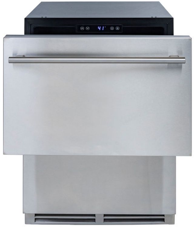 Sapphire Series 3 24" 5.5 Cu. Ft. Panel Ready/Stainless Steel Refrigerator Drawers-3