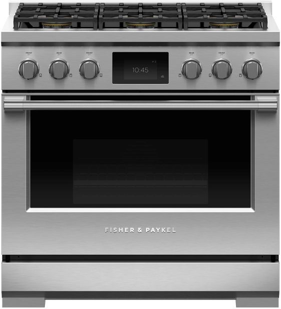 Fisher & Paykel Series 9 36" Stainless Steel Pro Style Dual Fuel Range-0