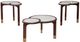 Steve Silver Co. Oormi 3-Piece White Occasional Table with Cognac Base Set-0