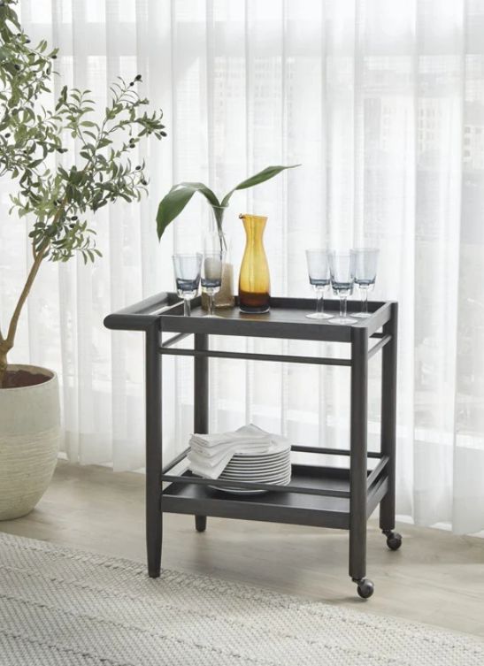 Modus Furniture Rockport Yin Rolling Bar Cart-1