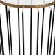 A & B Home Glass Top Round Side Table With Black and Gold Base-1
