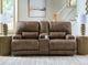 Signature Design by Ashley® Beckley Place Earth Power Reclining Console Loveseat with Adjustable Headrest-0