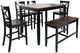 Jofran Inc. Asbury Park 6-Piece AP Black/Autumn Brown Counter Dining Set-0