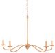 Currey & Company Saxon Natural Rattan Small Chandelier-0