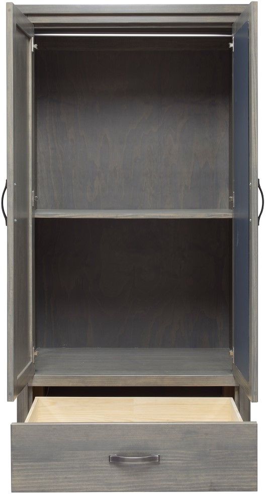 Mako Wood Furniture Jetty Gray Armoire-2