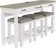 Riverside Furniture Cora 4-Piece Cloud/Fog Sofa Table with Stool Set-2