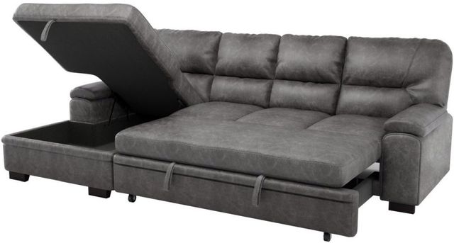 Mazin Furniture Michigan 2-Piece Dark Gray Left-Arm Facing Pullout Sleeper Sectional and Chaise-2
