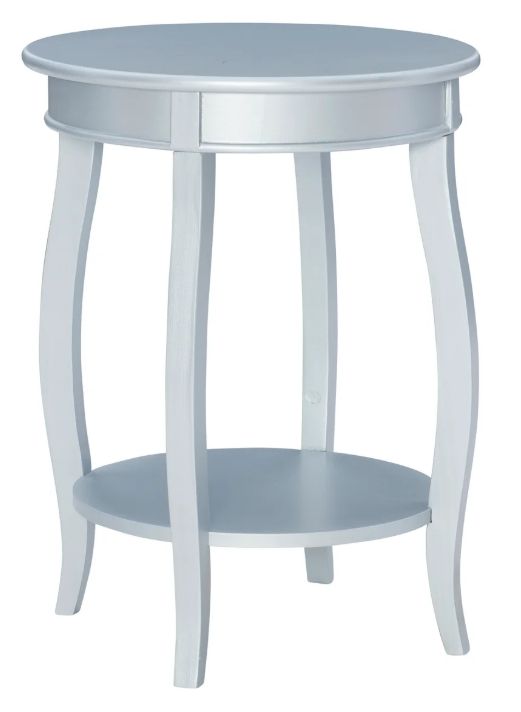 Powell® Rainbow Silver Round Side Table-0