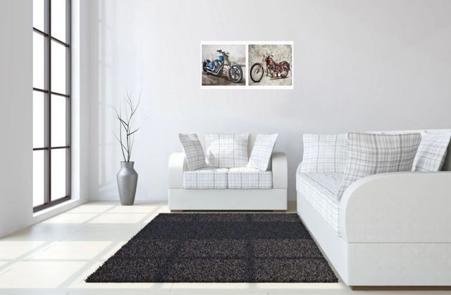 Classy Art 2-Piece 28" Hand Painted Textured Canvas Wall Art Set-2