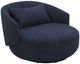 Liberty Furniture Haley Midnight Upholstered Swivel Cuddler Chair-0