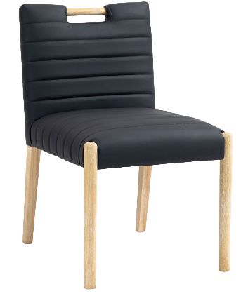 Meridian Furniture Aimee Black Vegan Leather Dining Side Chair-0