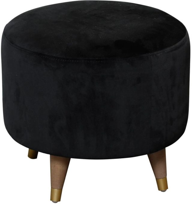 Harp & Finial® Saba Black Ottoman-0