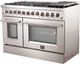 FORNO® Galiano 48" Stainless Steel Pro Style Dual Fuel Range-3
