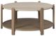 Bernards Trilogy Beige Cocktail Table with Toffee Base-2