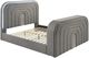 ACME Furniture Shelyn Gray Queen Panel Bed with Led, TV Stand, Fireplace and Bluetooth-0