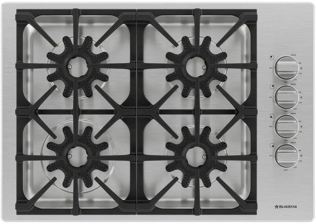 BlueStar® X-8 30" Stainless Steel Gas Cooktop with Plated Trim-0