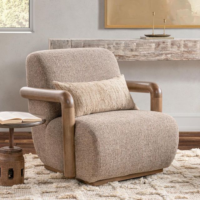 Classic Home Welson Warm Mocha Swivel Accent Chair-0