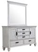 Coaster® Franco DIstressed White Dresser and Mirror-0
