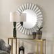 Uttermost® Miran White Glass Round Mirror-2