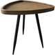 Moe's Home Collection Rollo Brown Rattan Side Table with Black Metal Legs-1