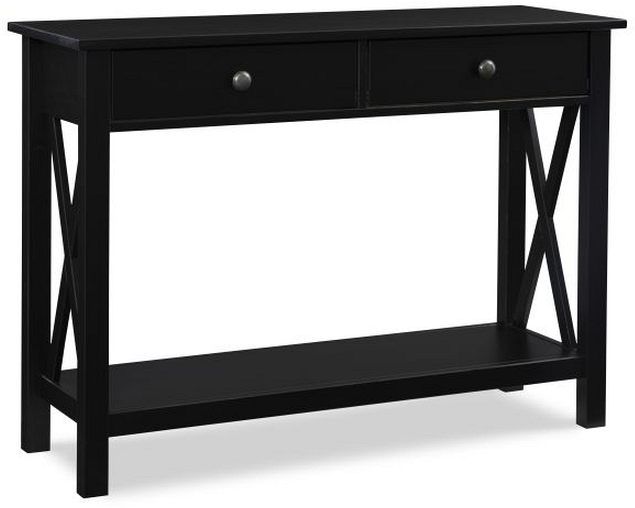 Linon Davis Black Console Table-0
