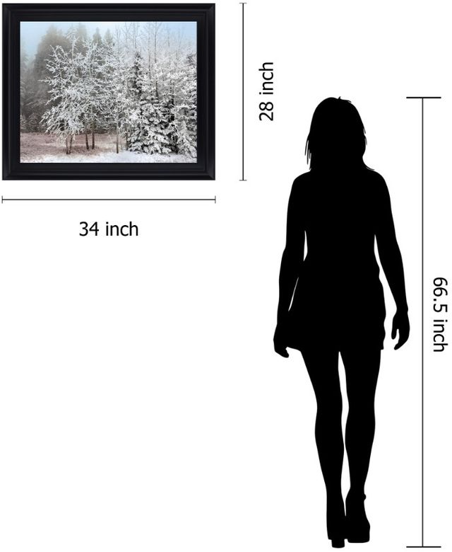 Classy Living Silent Frosted Grove Framed Wall Art-1