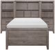 Homelegance® Woodrow 4-Piece Gray Twin Bookcase Bed-0