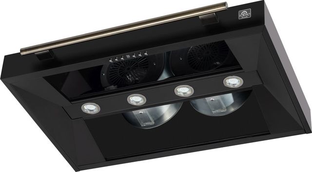 FORNO® Aria Series Alta Qualita 36" Black Wall Mounted Range Hood  -4