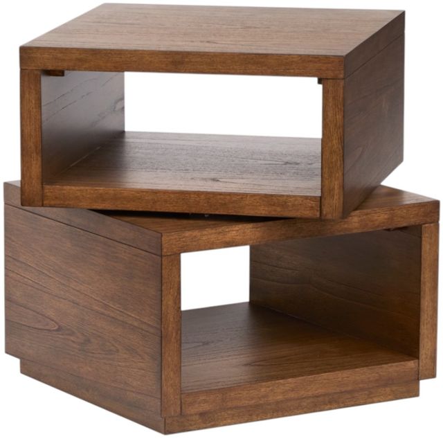 Magnussen Home® Newton Cinnamon Brown Square End Table-3