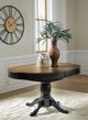 Signature Design by Ashley® Clorazi Brown Oval Dining Table with Black Base-1