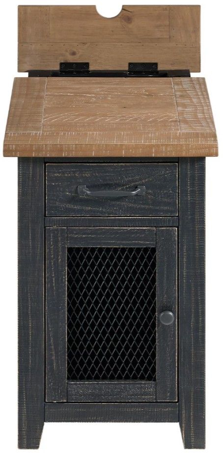 Martin Svensson Rustic Driftwood Side Table with Black Base-2