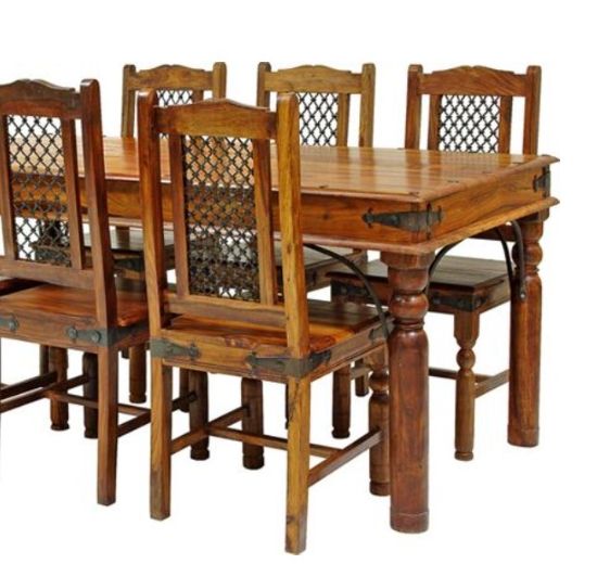 Jaipur Furniture Ganga Range Brown Dining Table-1