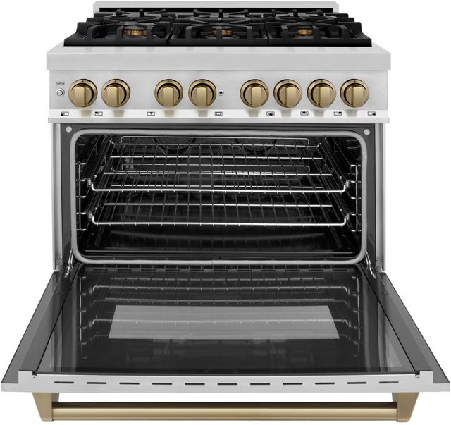 ZLINE Autograph Edition 36" Stainless Steel Pro-Style Dual Fuel Natural Gas Range-1