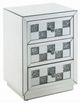 ACME Furniture Noralie Mirrored Accent Table with Faux Diamonds Accents-0