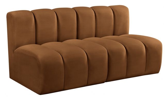 Meridian Furniture Arc 2-Piece Saddle Velvet Sectional-0