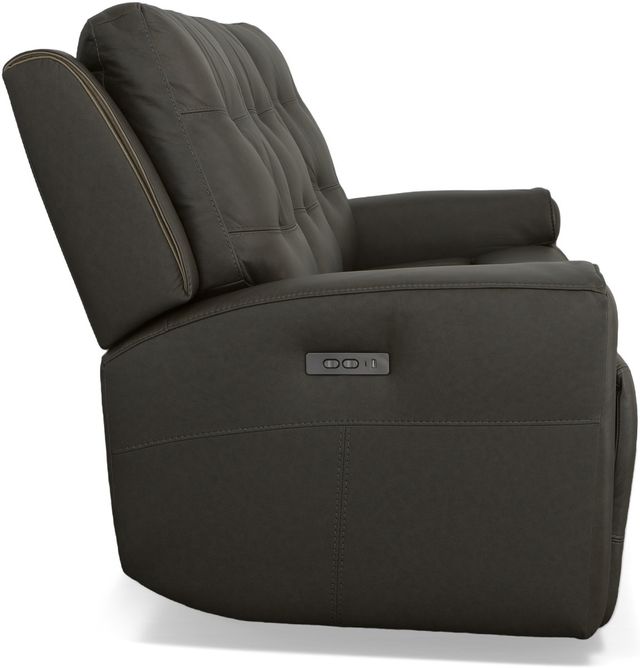 Flexsteel® Iris Charcoal Power Reclining Sofa with Power Headrests-3