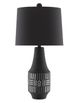 Currey & Company Varro Mashed Cove/Satin Black Table Lamp-0