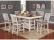 Mazin Furniture Nesbitt Antique White Dining Table with Oak Top -3