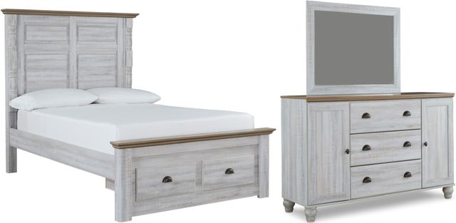 Signature Design by Ashley® Haven Bay 3-Piece Two-Tone Full Panel Storage Bed Set-0