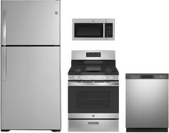 GE® 4 Piece Stainless Steel Kitchen Package