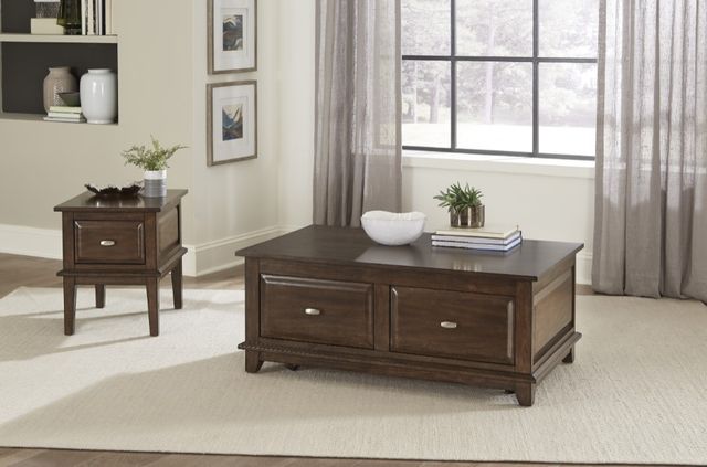 Homelegance® Minot Brown Cherry Cocktail Table-1